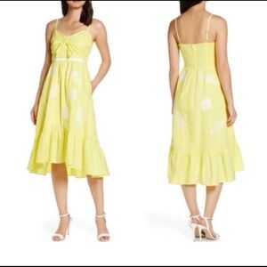Lilly Pulitzer Eloisa midi dress in Watch Hill Yellow Fiesta embroidery